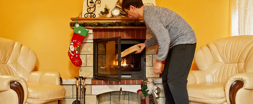 Rusted Metal Fireplace Restoration in Addison, Illinois